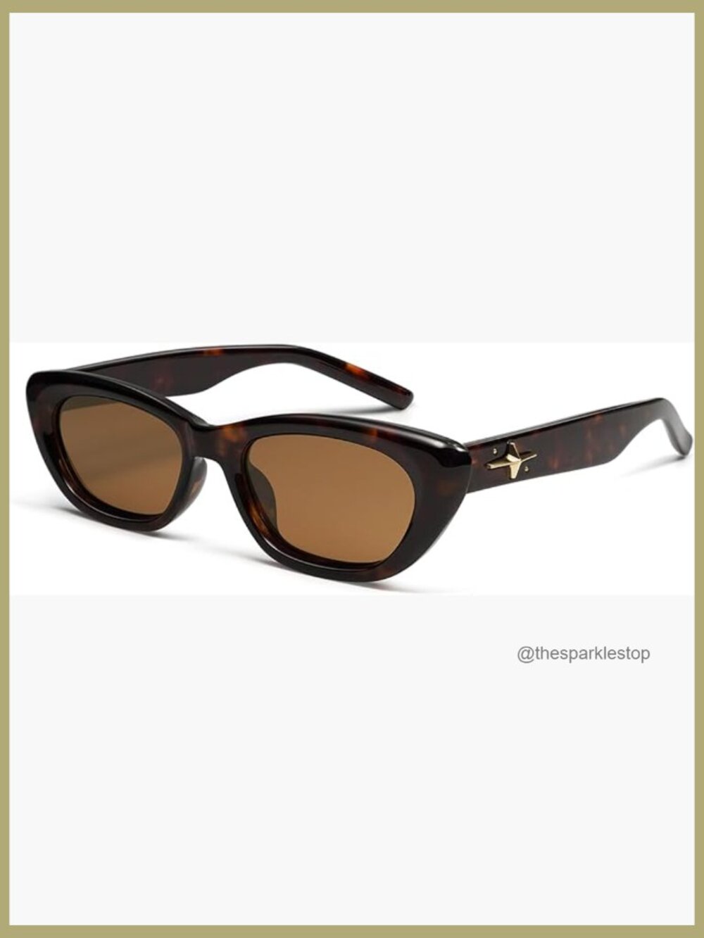 Polarized Cat Eye Sunglasses with UV400 Lenses, Plastic Frame